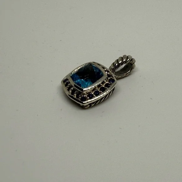 David Yurman Blue Topaz pendent with Blue Sapphires - Picture 5 of 7